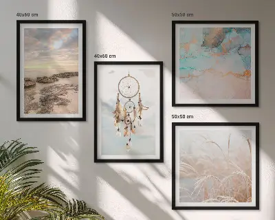 Wanddeko-Set mit Wolkenmeer, Traumfänger und Gras