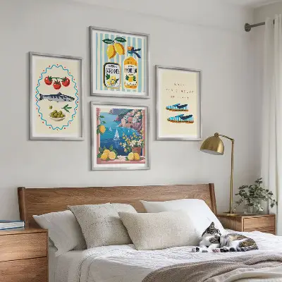 Wanddeko-Set italienische Aromen in farbenfrohen Bildern