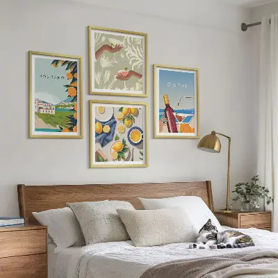Wanddeko-Set italienische Zitronen aus Capri
