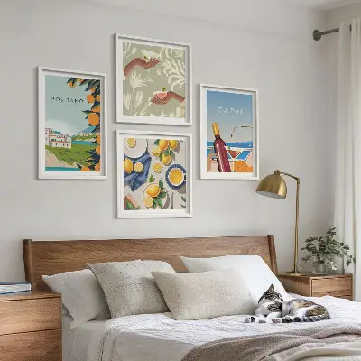 Wanddeko-Set italienische Zitronen aus Capri