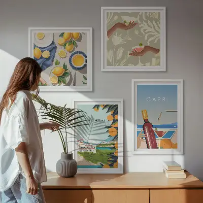 Wanddeko-Set italienische Zitronen aus Capri