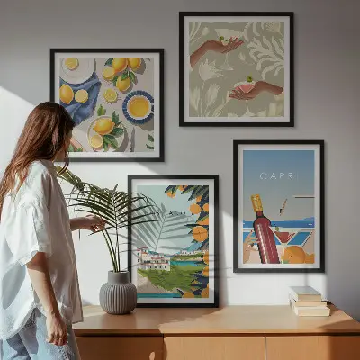 Wanddeko-Set italienische Zitronen aus Capri