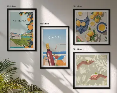 Wanddeko-Set italienische Zitronen aus Capri