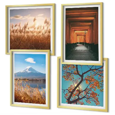 Wanddeko-Set mit japanischen Naturlandschaften
