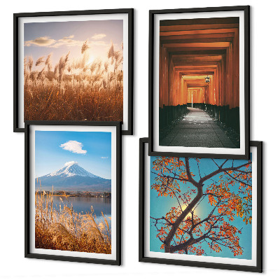 Wanddeko-set Japanische Naturlandschaften