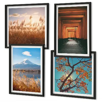 Wanddeko-Set mit japanischen Naturlandschaften