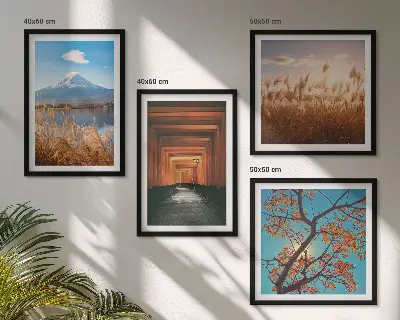 Wanddeko-Set mit japanischen Naturlandschaften