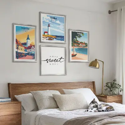 Wanddeko-Set mit Motiven der Städte Ustka, Tarnów und Sopot