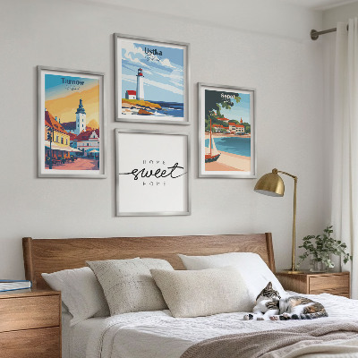 Wanddeko-set Polnische Städte Ustka Tarnów Sopot