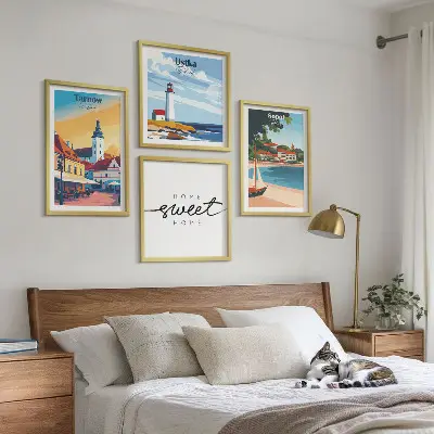 Wanddeko-Set mit Motiven der Städte Ustka, Tarnów und Sopot
