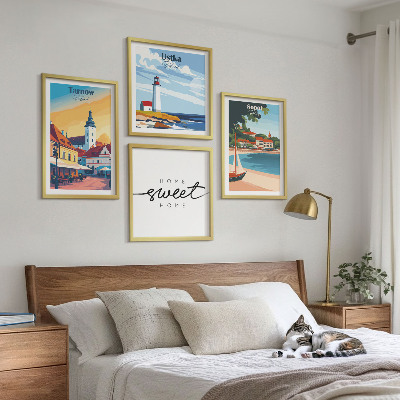 Wanddeko-set Polnische Städte Ustka Tarnów Sopot