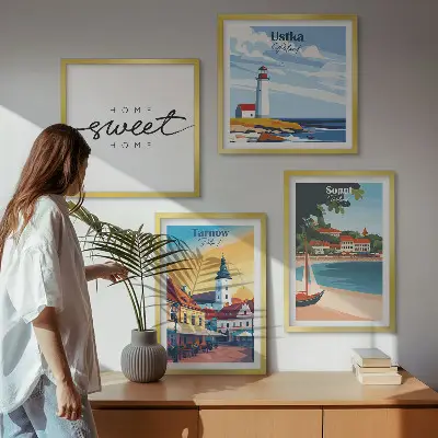 Wanddeko-Set mit Motiven der Städte Ustka, Tarnów und Sopot