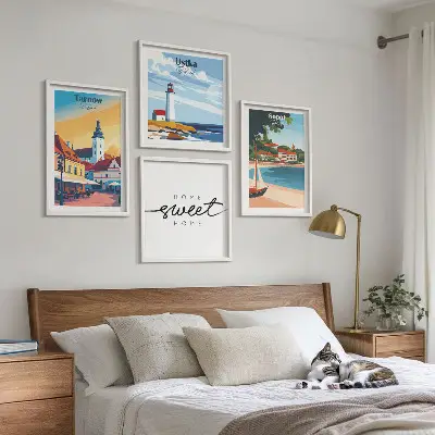 Wanddeko-Set mit Motiven der Städte Ustka, Tarnów und Sopot