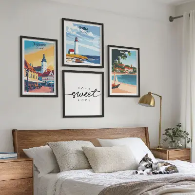 Wanddeko-Set mit Motiven der Städte Ustka, Tarnów und Sopot