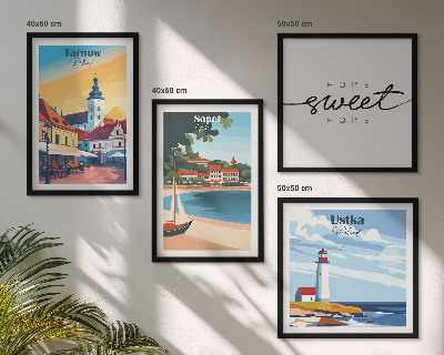 Wanddeko-set Polnische Städte Ustka Tarnów Sopot