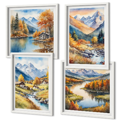 Wanddeko-set Herbstliche Naturlandschaften