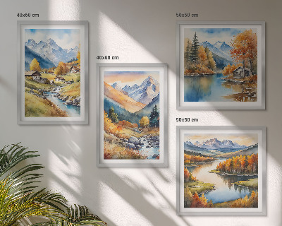 Wanddeko-set Herbstliche Naturlandschaften