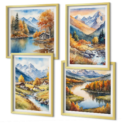 Wanddeko-set Herbstliche Naturlandschaften