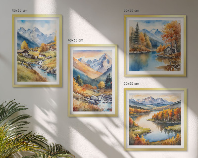 Wanddeko-set Herbstliche Naturlandschaften