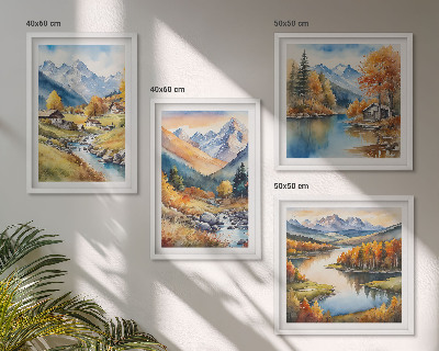 Wanddeko-set Herbstliche Naturlandschaften