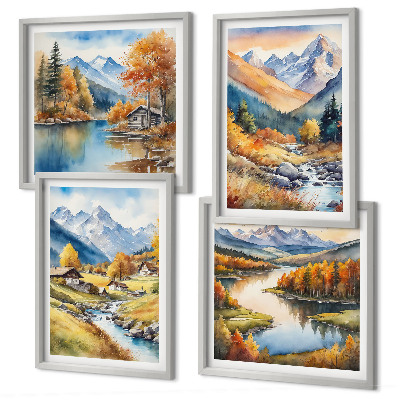 Wanddeko-set Herbstliche Naturlandschaften