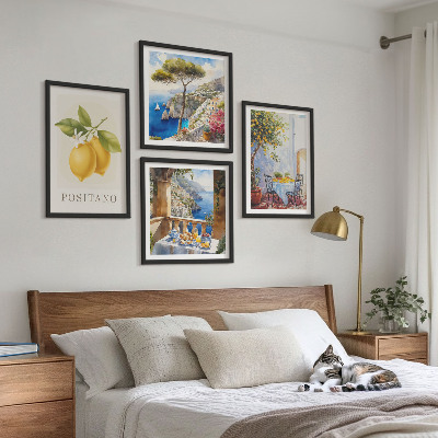 Wanddeko-set Ansichten der Zitronenarchitektur von Positano