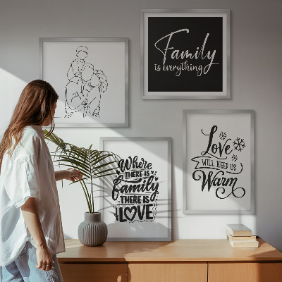 Wanddeko-set Familie, Liebe, Wärme, Zuhause