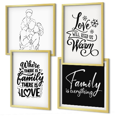 Wanddeko-set Familie, Liebe, Wärme, Zuhause