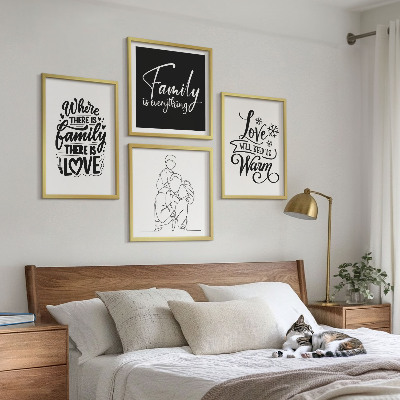 Wanddeko-set Familie, Liebe, Wärme, Zuhause