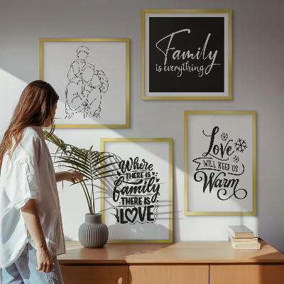 Wanddeko-set Familie, Liebe, Wärme, Zuhause