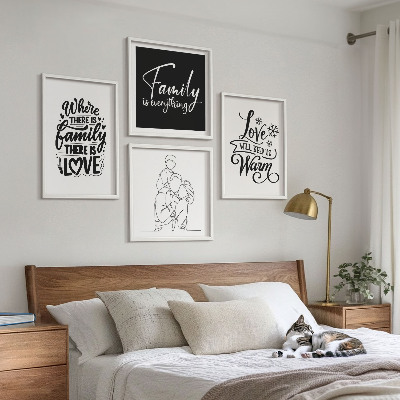 Wanddeko-set Familie, Liebe, Wärme, Zuhause