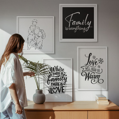 Wanddeko-set Familie, Liebe, Wärme, Zuhause