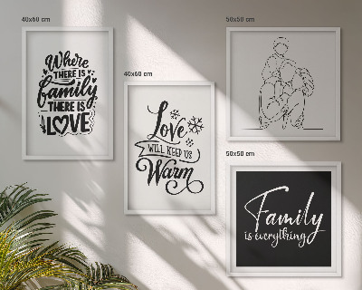 Wanddeko-set Familie, Liebe, Wärme, Zuhause