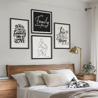 Wanddeko-set Familie, Liebe, Wärme, Zuhause