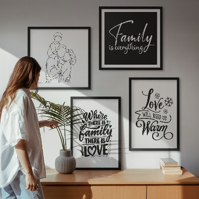 Wanddeko-set Familie, Liebe, Wärme, Zuhause