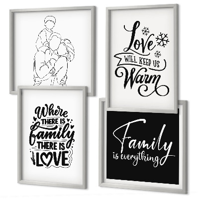 Wanddeko-set Familie, Liebe, Wärme, Zuhause