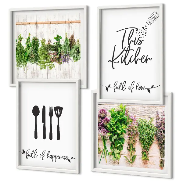Wanddeko-Set Beschriftungen für Küchenkräuterpflanzen