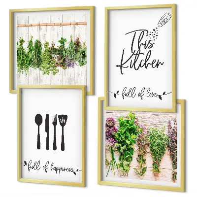 Wanddeko-Set Beschriftungen für Küchenkräuterpflanzen
