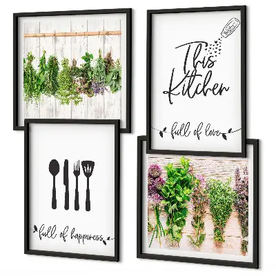 Wanddeko-Set Beschriftungen für Küchenkräuterpflanzen