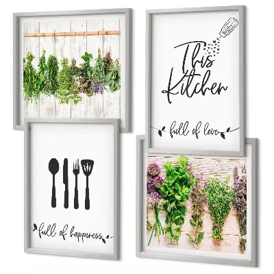 Wanddeko-Set Beschriftungen für Küchenkräuterpflanzen