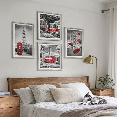 Wanddeko-set Red Accents London