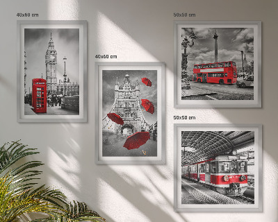 Wanddeko-set Red Accents London