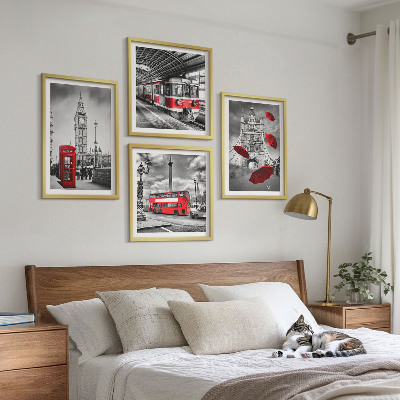 Wanddeko-set Red Accents London