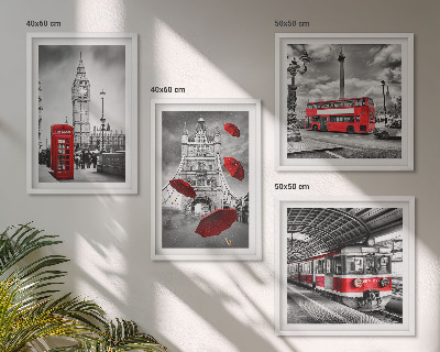 Wanddeko-set Red Accents London