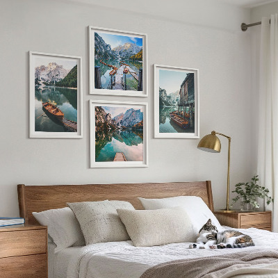 Wanddeko-set See, Berge, Boote, Ferienhaus