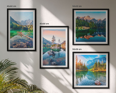 Polyptychon mit rahmen Naturlandschaft der Bergseen