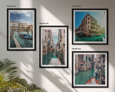 Wanddeko-set Architektur der Kanäle von Venedig