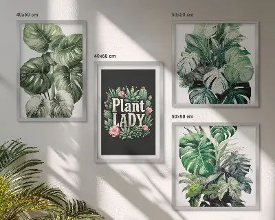 Wanddeko-Set mit tropischen Pflanzen für Pflanzenliebhaberinnen