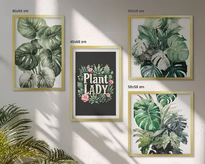 Wanddeko-Set mit tropischen Pflanzen für Pflanzenliebhaberinnen