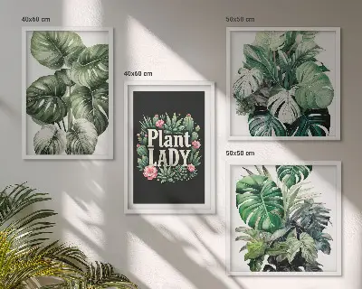 Wanddeko-Set mit tropischen Pflanzen für Pflanzenliebhaberinnen